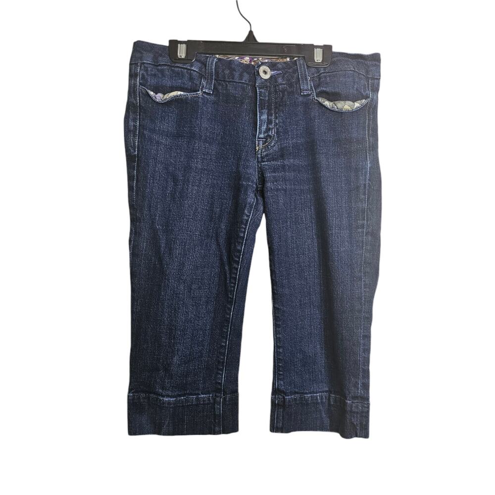 MISS ME Dark Rinse Denim Crop Capris JP4509 size 29